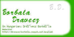 borbala dravecz business card